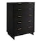Manhattan Comfort Granville Black 5-Drawer Chest and 6-Drawer Double Dresser, Set of 2 GRAN062 - alternate 5